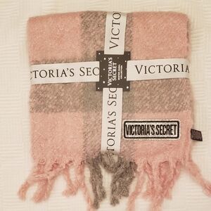 Victoria's Secret Scarf, pink & gray